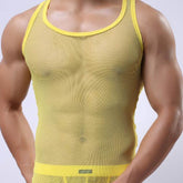 Men's Coloured Mesh Tank Top